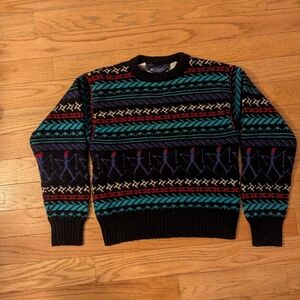 Rare Vintage 90s Columbia Knit Wool Sweater